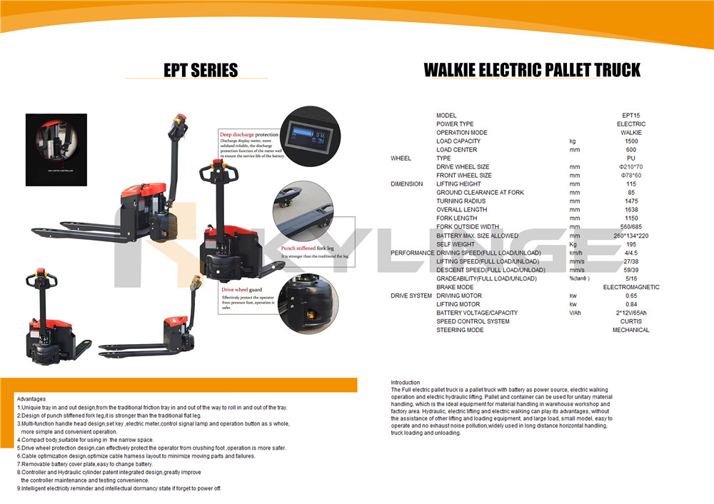 Volledige elektrische pallettruck