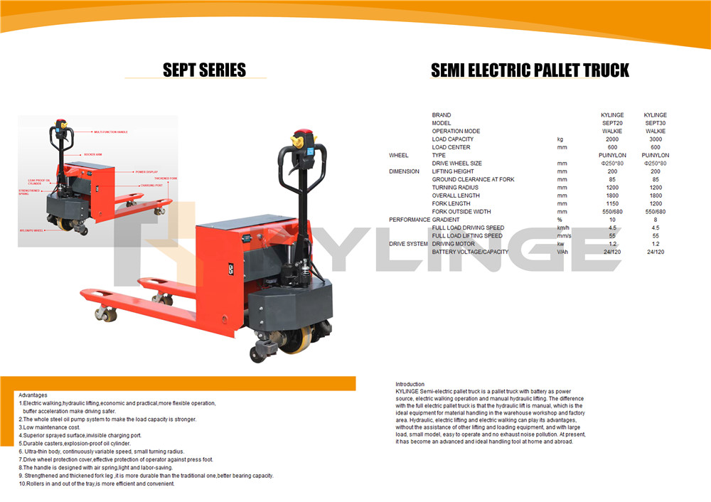 Semi elektrisk palltruck